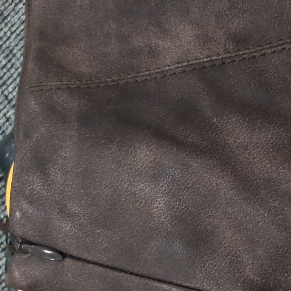 NWT Nakedvice Kinsey Brown Vegan Leather Mini Skirt - Picture 5 of 8